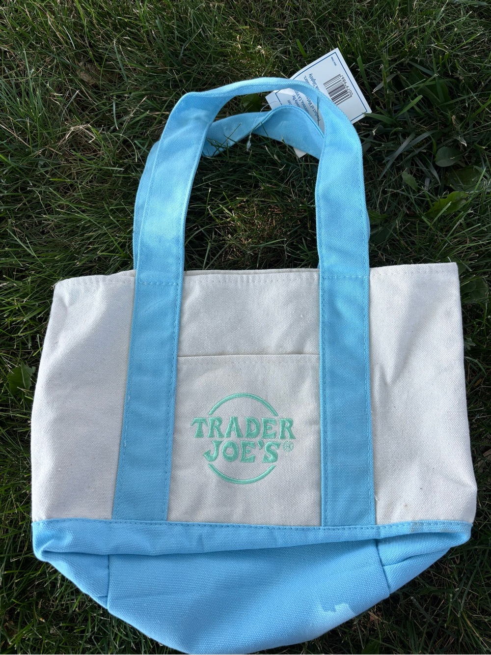 Trader Joe’s NWT Blue Grocery Canvas Mini Tote